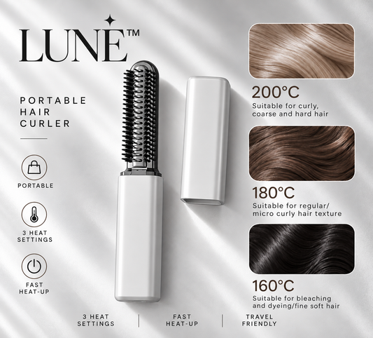 LUNÉ™ | Wireless Mini Hair Curler & Styling Brush